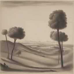 a landscape by Arnoldo Pomodoro
