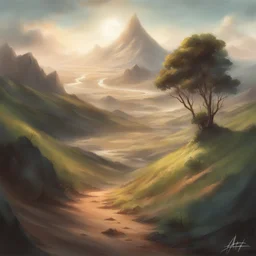 a landscape by Artgerm