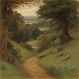 a landscape by Arthur Hughes