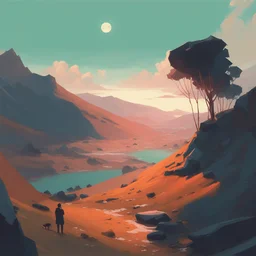 a landscape by Atey Ghailan