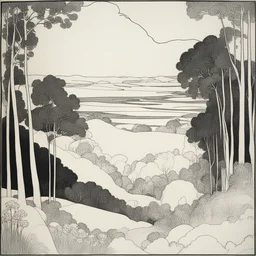 a landscape by Aubrey Beardsley