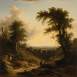 a landscape by August Friedrich Schenck