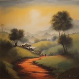 a landscape by Bikash Bhattacharjee