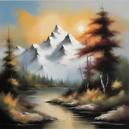 a landscape by Bob Ross
