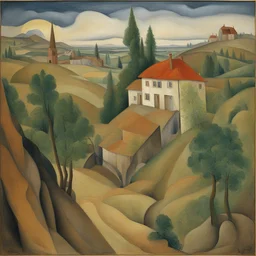 a landscape by Boris Grigoriev