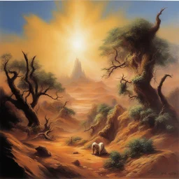 a landscape by Boris Vallejo