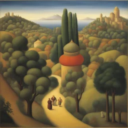 a landscape by Botero