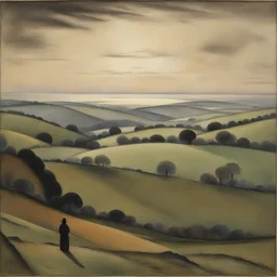 a landscape by C. R. W. Nevinson