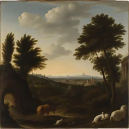 a landscape by Cagnaccio Di San Pietro