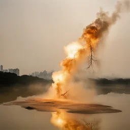 a landscape by Cai Guo-Qiang