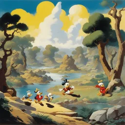 a landscape by Carl Barks
