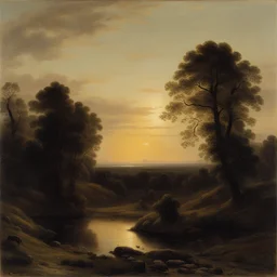 a landscape by Carl Gustav Carus