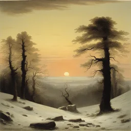 a landscape by Caspar David Friedrich