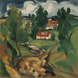 a landscape by Chaïm Soutine