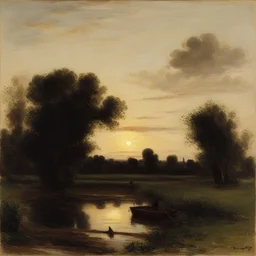 a landscape by Charles-Francois Daubigny