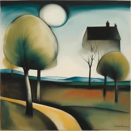 a landscape by Charles Blackman
