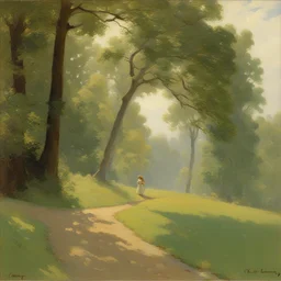 a landscape by Charles Courtney Curran