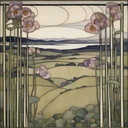 a landscape by Charles Rennie Mackintosh