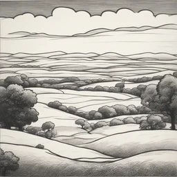 a landscape by Charles Schulz