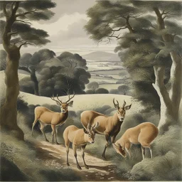 a landscape by Charles Tunnicliffe