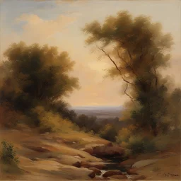 a landscape by Charles Victor Thirion
