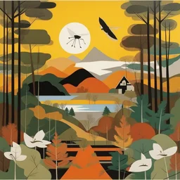 a landscape by Charley Harper