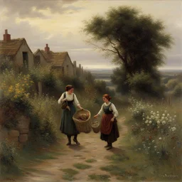 a landscape by Daniel Ridgway Knight