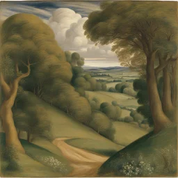 a landscape by Dante Gabriel Rossetti