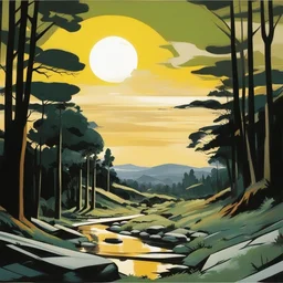 a landscape by Darwyn Cooke
