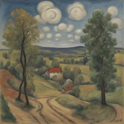 a landscape by David Burliuk