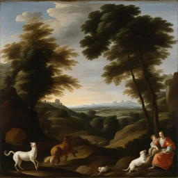 a landscape by Domenichino