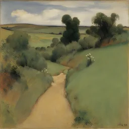 a landscape by Edgar Degas
