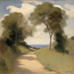 a landscape by Edmund Tarbell
