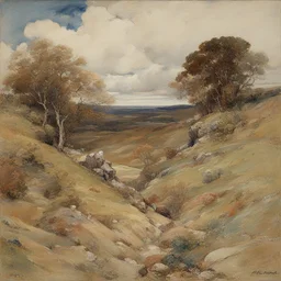 a landscape by Edward Atkinson Hornel