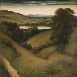 a landscape by Edward Burne-Jones