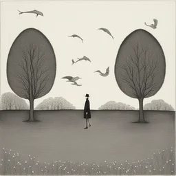 a landscape by Edward Gorey