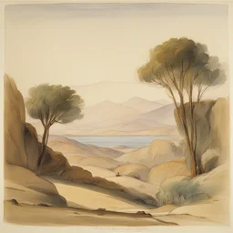 a landscape by Edward Lear