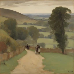 a landscape by Edwin Austin Abbey
