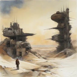 a landscape by Enki Bilal