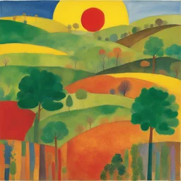 a landscape by Eric Carle