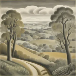 a landscape by Eric Ravilious
