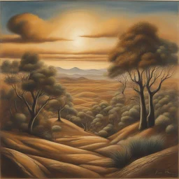 a landscape by Ernie Barnes