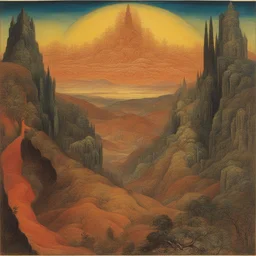 a landscape by Ernst Fuchs