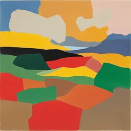 a landscape by Etel Adnan