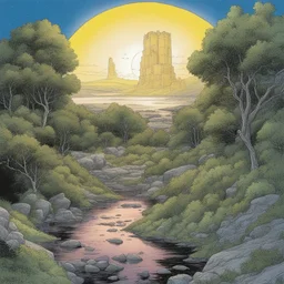 a landscape by Ethan Van Sciver