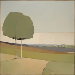a landscape by Euan Uglow