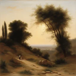 a landscape by Eugene de Blaas