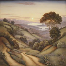 a landscape by Evelyn De Morgan