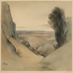 a landscape by Felicien Rops