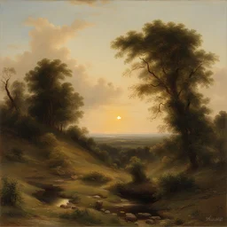 a landscape by Ferdinand Knab
